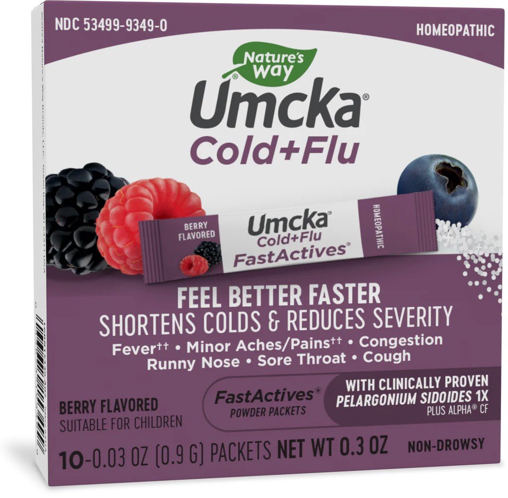 Nature's Way Umcka Cold+Flu FastActives Berry 10 Packet