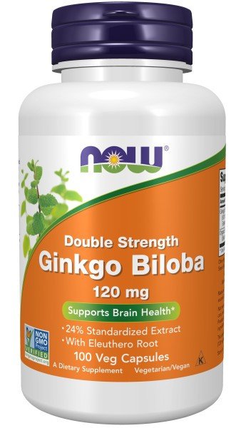 Now Foods Ginkgo Biloba Double Strength 120 mg 100 VegCap