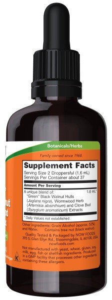 Now Foods Fresh Green Black Walnut wormwood complex 2 oz Liquid