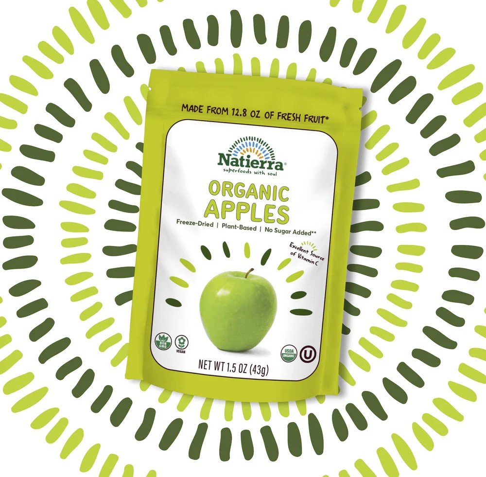 Natierra Organic Freeze-Dried Apples 1.5 oz Bag