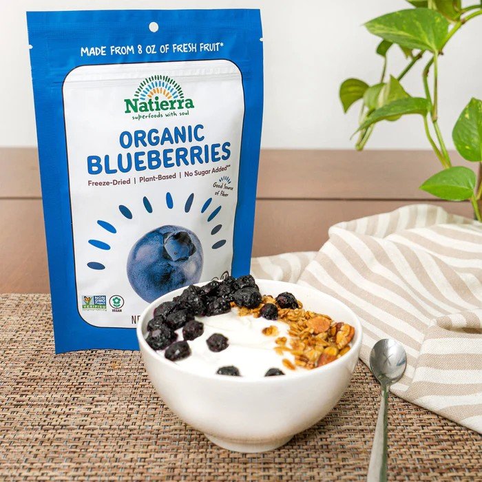 Natierra Organic Freeze-Dried Blueberries 1.2 oz Bag