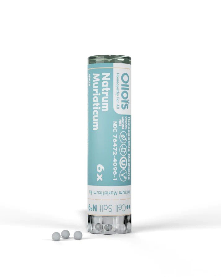 Ollois Homeopathics Cell Salt #9 - Natrum Muriaticum 6x - Organic &amp; Vegan 80 Pellet