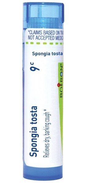 Boiron Spongia Tosta 9C Homeopathic Single Medicine For Cough, Cold & Flu 80 Pellet