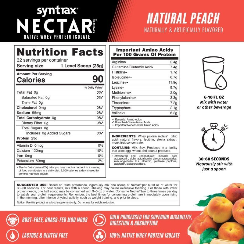 Syntrax NECTAR NATURALS Peach 1 Bag