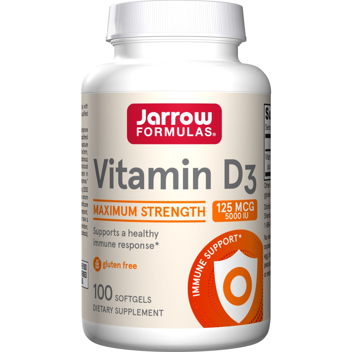 Jarrow Formulas Vitamin D3 5000 100 Softgel