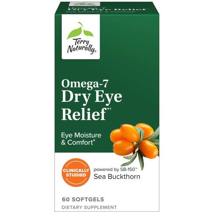 EuroPharma (Terry Naturally) Omega-7 Dry Eye Relief 60 Softgel