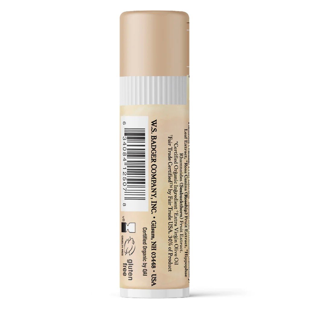 Badger Vanilla Bean Lip Balm 0.25 oz Balm