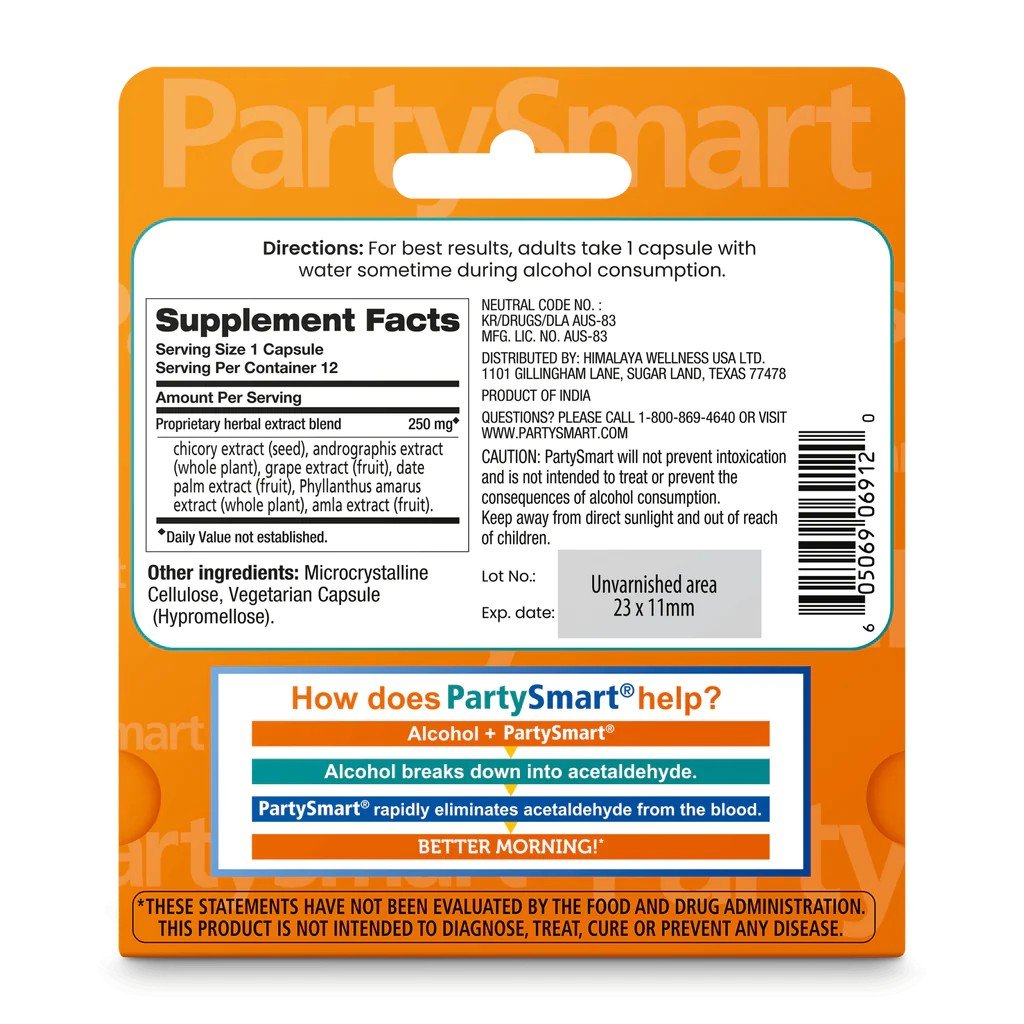 Himalaya Herbals PartySmart 12 VegCap