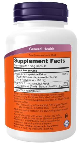 Now Foods Resveratrol 120 VegCap