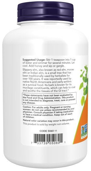 Now Foods Slippery Elm Powder 4 oz Powder