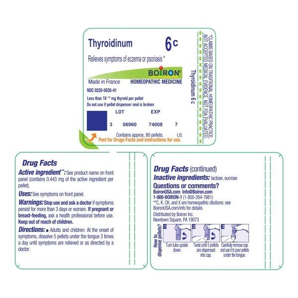 Boiron Thyroidinum 6C Homeopathic Single Medicine For First Aid 80 Pellet