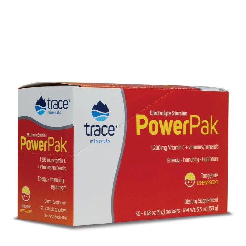 Trace Minerals Electrolyte Stamina Power Pak Non-GMO Tangerine 30 Packets Box