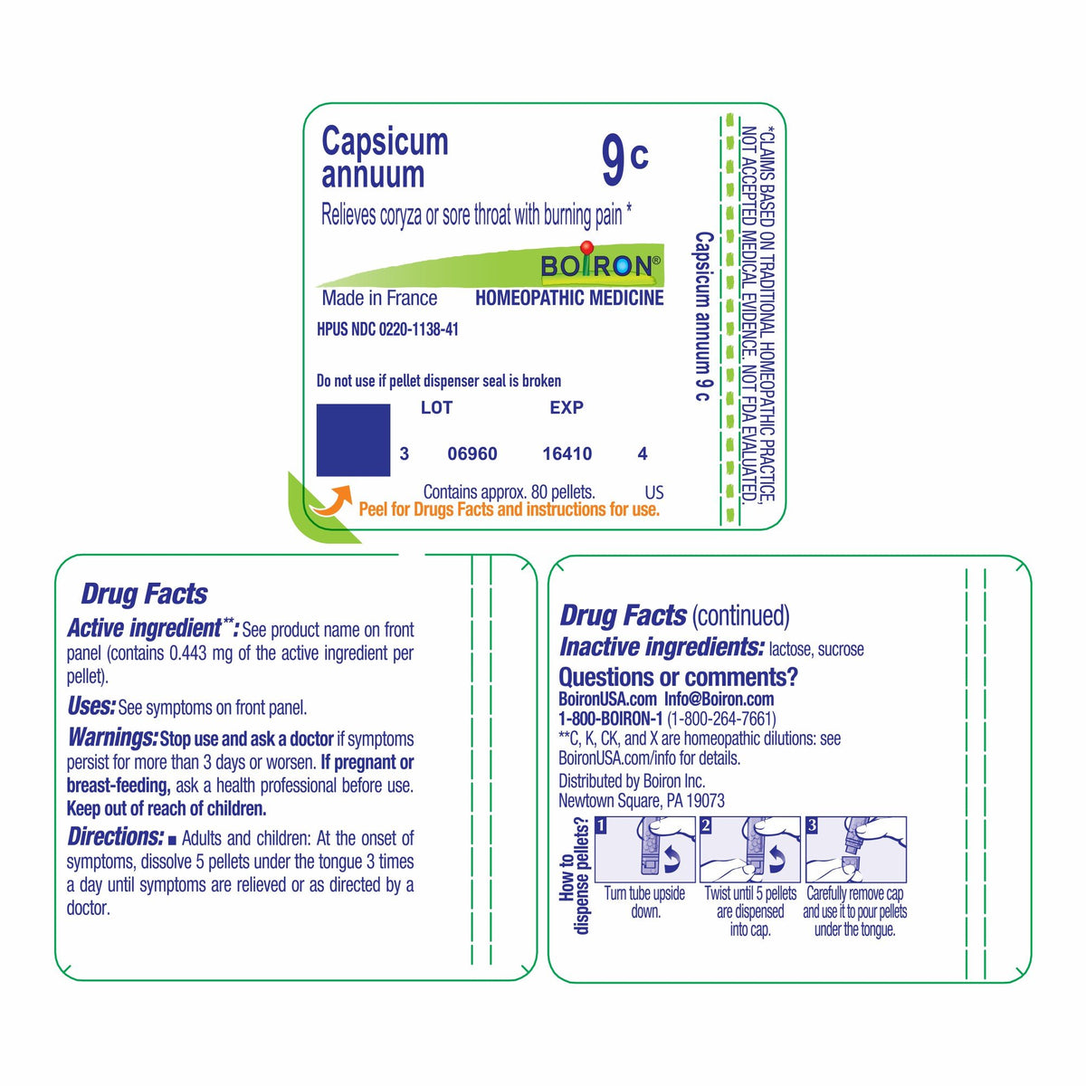 Boiron Capsicum Annuum 9C Homeopathic Single Medicine For Allergy 80 Pellet