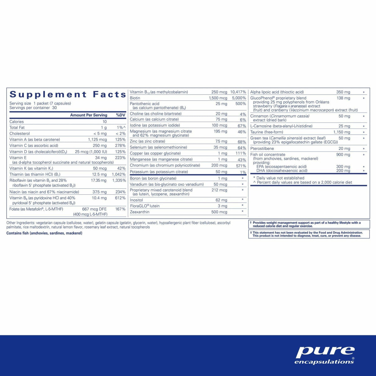 Pure Encapsulations PureLean Pure Pack 30 Packet