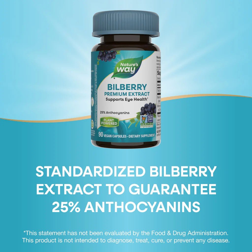 Nature&#39;s Way Bilberry Premium Extract 90 Vegan Capsule