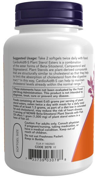 Now Foods Beta-Sitosterol Plant Sterol Softgels 90 Softgel