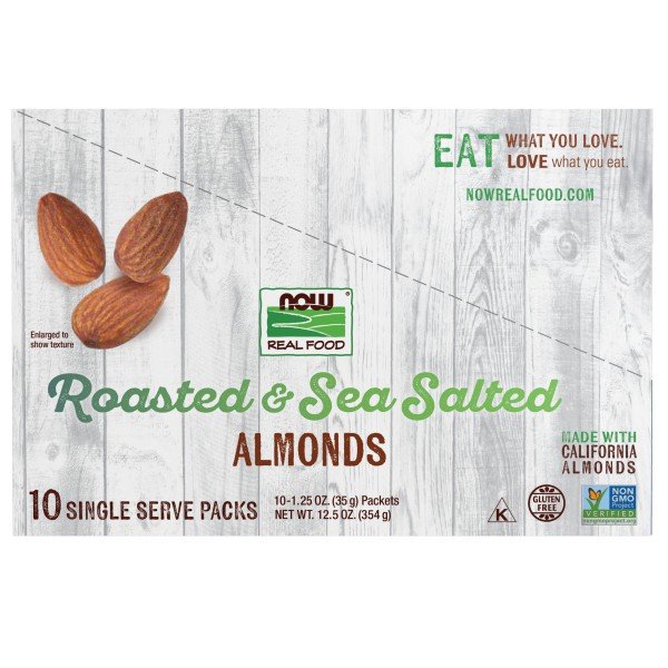 Now Foods Roasted &amp; Salted Almonds 10-1.25 oz (35 g) Packet