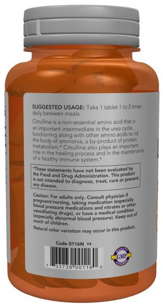 Now Foods L-Citrulline 1,200 mg 120 Tablet