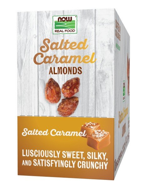 Now Foods Salted Caramel Almonds-10 Single Serve Packs 10-1.25 oz (35 g) Packet