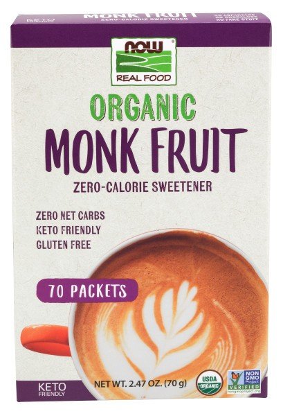 Now Foods Organic Monk Fruit 70 packets Powder