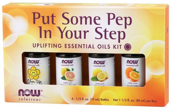 Now Foods Put Some Pep In Your Step Uplifting Essential Oils Kit 4-10 mL Oil