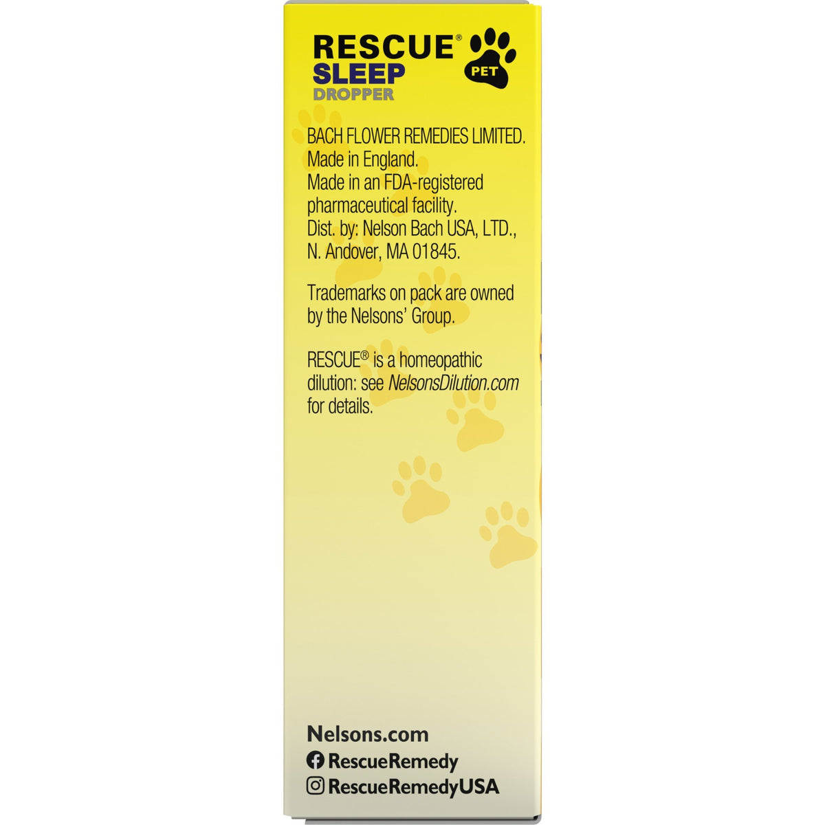 Bach Rescue Sleep Pet Dropper 0.35 fl oz (10 mL) Liquid