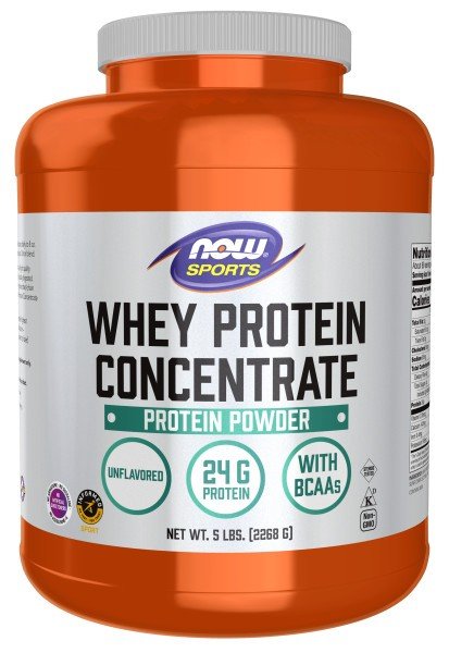 Now Foods Whey Protein Concentrate, Unflavored 5 lbs Powder