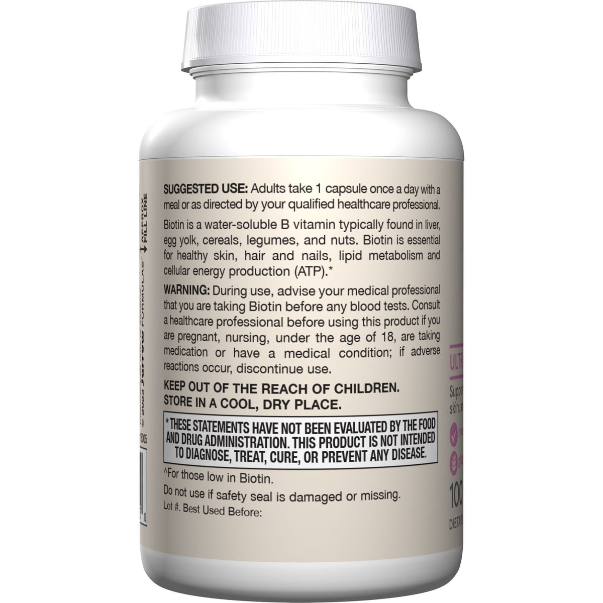 Jarrow Formulas Biotin 100 Capsule