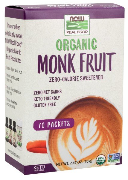 Now Foods Organic Monk Fruit 70 packets Powder