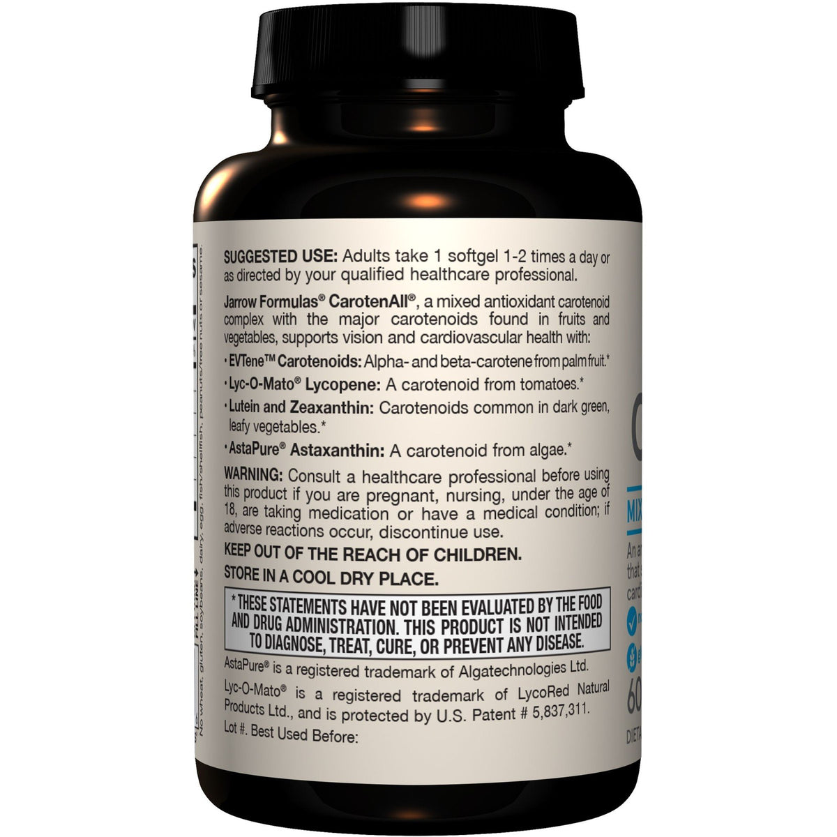 Jarrow Formulas CarotenAll 60 Softgel