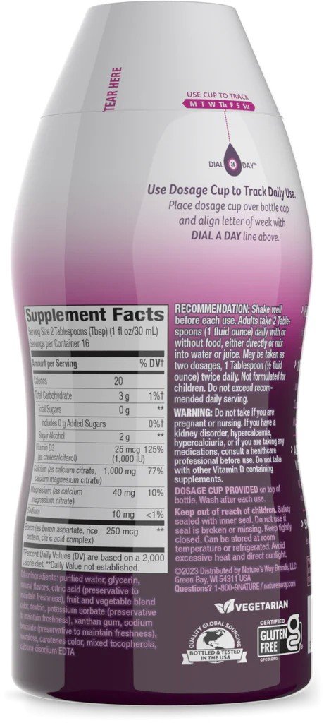 Nature&#39;s Way Calcium &amp; Vitamin D3 16 oz Liquid