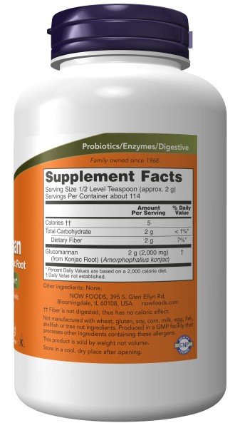 Now Foods Glucomannan Powder 100% Pure 8 oz Powder