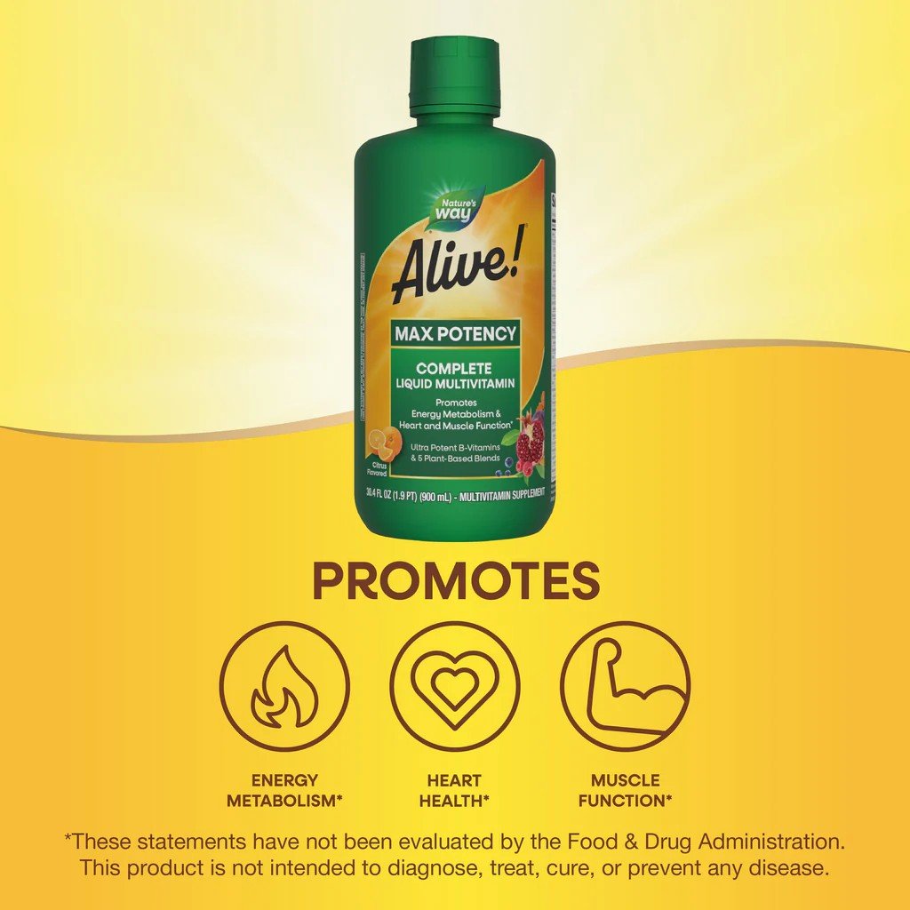 Nature&#39;s Way Alive! Max Potency Liquid Multi-Vitamin 30.4 oz Liquid