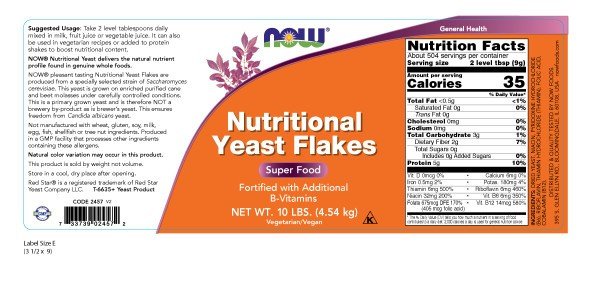 Now Foods Nutrional Yeast Flakes 10 lbs Flake