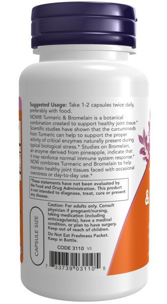 Now Foods Turmeric and Bromelain 90 VegCap