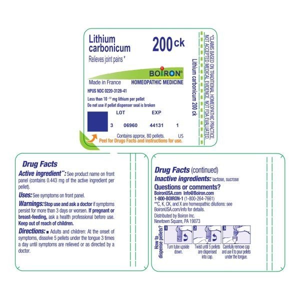 Boiron Lithium Carbonicum 200CK Homeopathic Single Medicine For Pain 80 Pellet