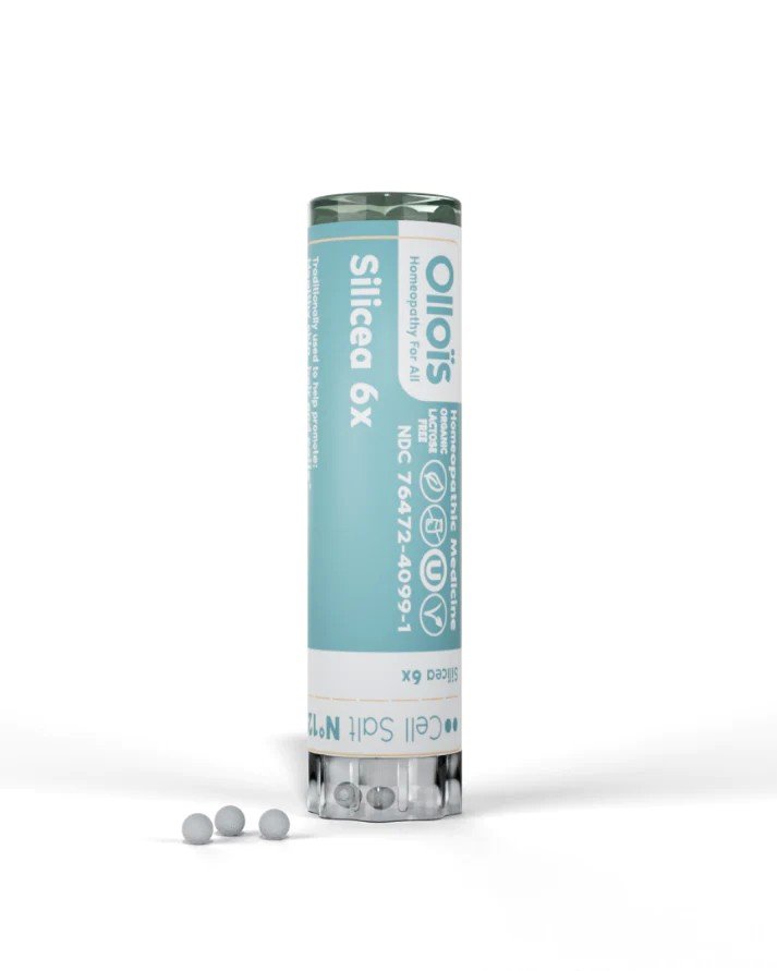 Ollois Homeopathics Cell Salt #12 - Silicea 6x- Organic &amp; Vegan 80 Pellet
