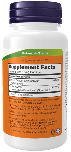 Now Foods Chlorophyll 100mg 90 Capsule