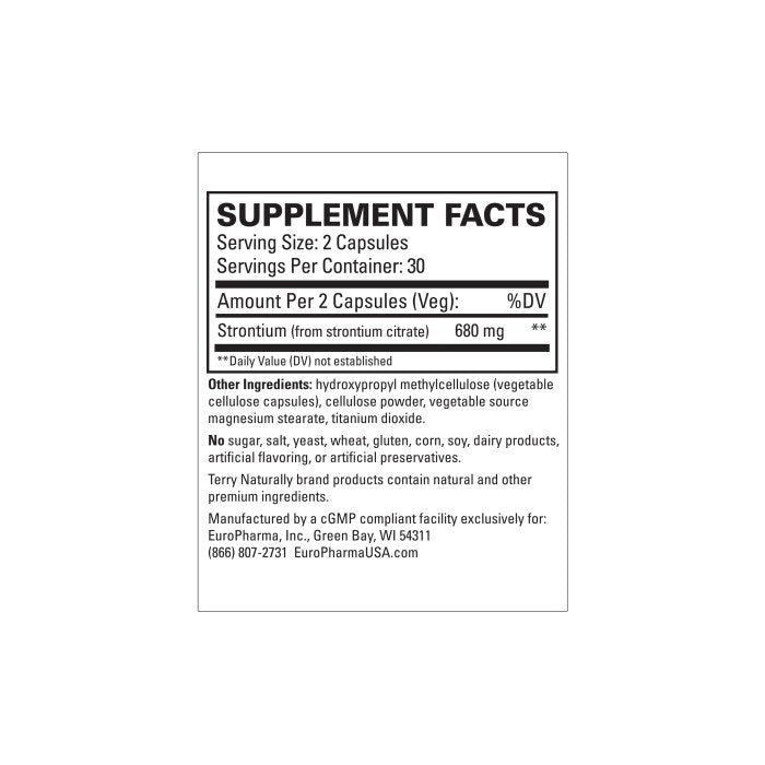 EuroPharma (Terry Naturally) Strontium 60 Capsule