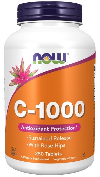 Now Foods C-1000 With Rose Hips Time Release 250 Sustained Release Tablet