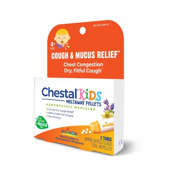 Boiron Chestal Kids Pellets 2 MDT Homeopathic Medicine For Cough &amp; Mucus Relief 2 Tubes Pellet