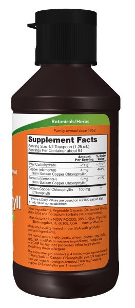 Now Foods Liquid Chlorophyll Extra Strength Unflavored 4 fl oz (118 mL) Liquid