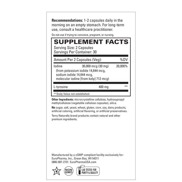 EuroPharma (Terry Naturally) Thyroid Care 60 Capsule