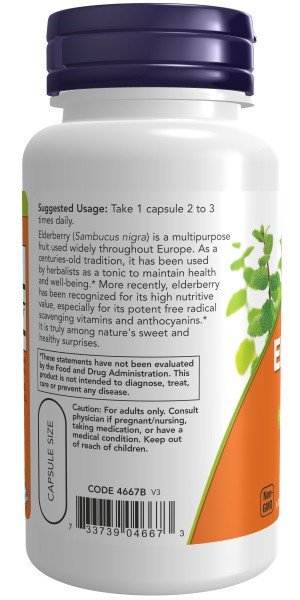 Now Foods Elderberry Extract 60 VegCap