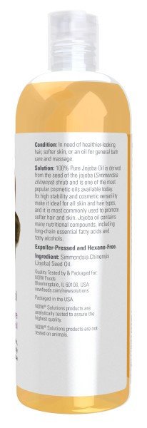 Now Foods Solutions Jojoba Oil 100% Pure 16 oz Liquid