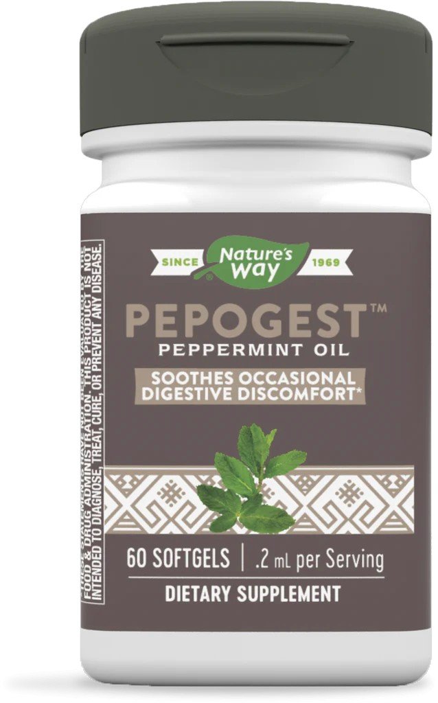 Nature's Way Pepogest-Peppermint Oil 60 Softgel