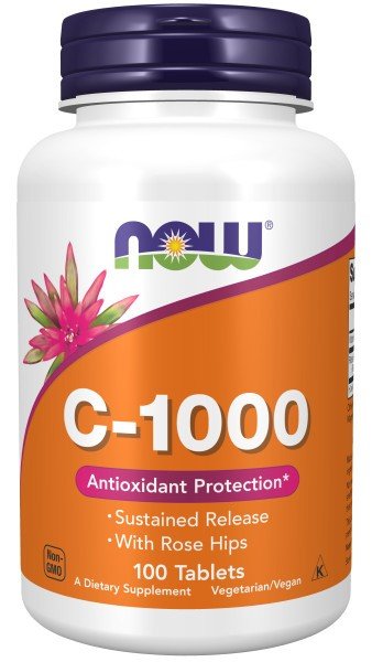 Now Foods C-1000 With Rose Hips Time Release 100 Sustained Release Tablet