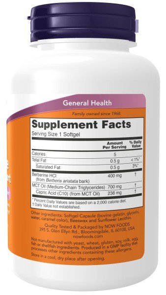 Now Foods Berberine Glucose Support 90 Softgel