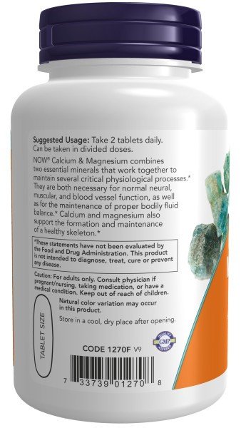 Now Foods Calcium &amp; Magnesium 100 Tablet