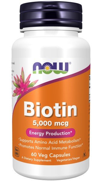 Now Foods Biotin 5000mcg 60 Capsule